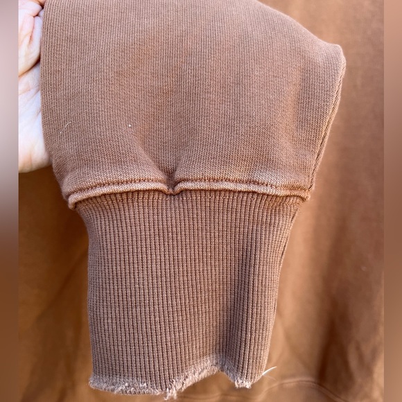 NWT Sandrine Rose x Free people Burnt Color sweatshirt, mid weight, Size Small - Picture 3 of 10